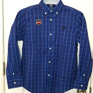 Boys plaid collared button up